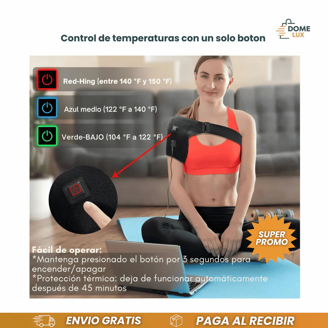 Hombrera Térmica – Alivio Real para Dolor de Hombro (Manguito Rotador)